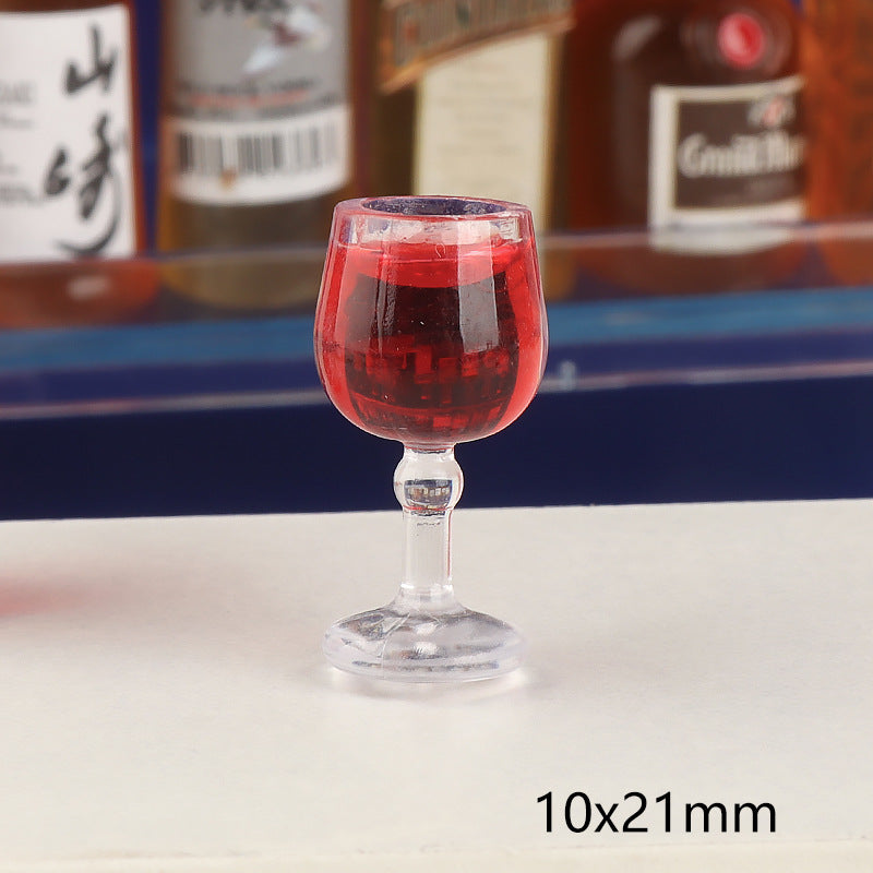 Wholesale Miniature Food Play Mini Red Wine Glass Accessories